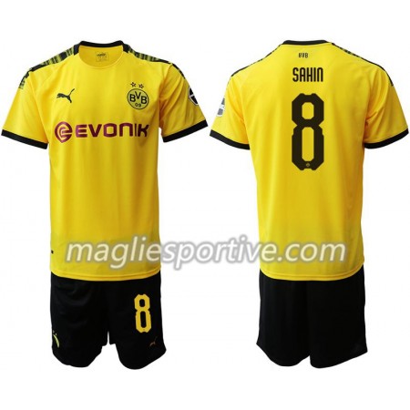 Completo Calcio Borussia Dortmund Nuri Sahin 8 Bambino Divisa Prima 2019/2020